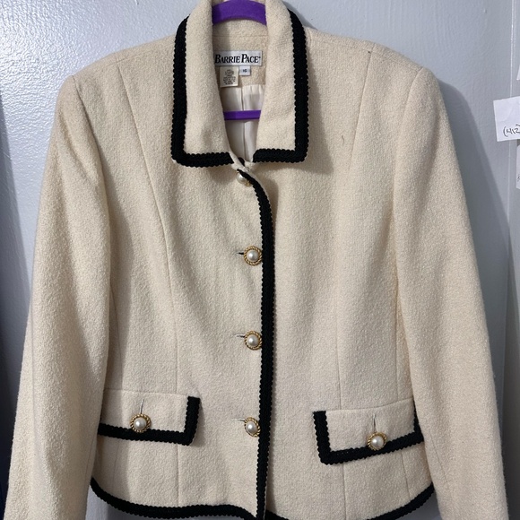 Barrie Pace Black and Cream Chanel Style Jacket 16 - Picture 4 of 4